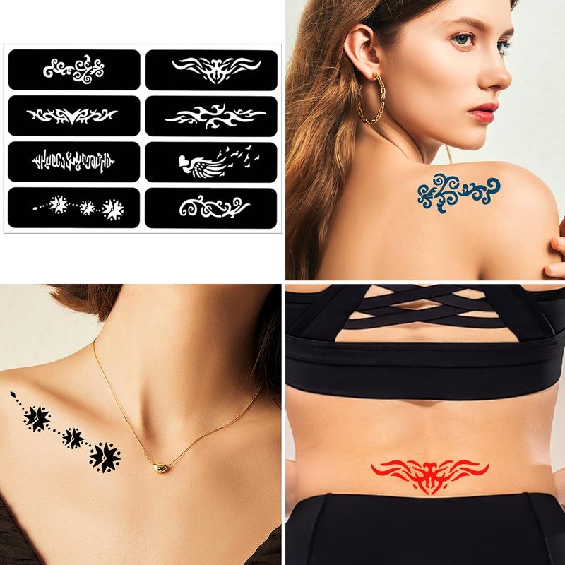 Hand Tattoo Stencil Set with 12 Temporary Tattoo Juice Bottles, Multi-Pack, Non-Flammable, Includes Purified Water & Ethanol Hand Tattoo Stencil Set with 12 Temporary Tattoo Juice Bottles, Multi-Pack, Non-Flammable, Includes Purified Water & Ethanol