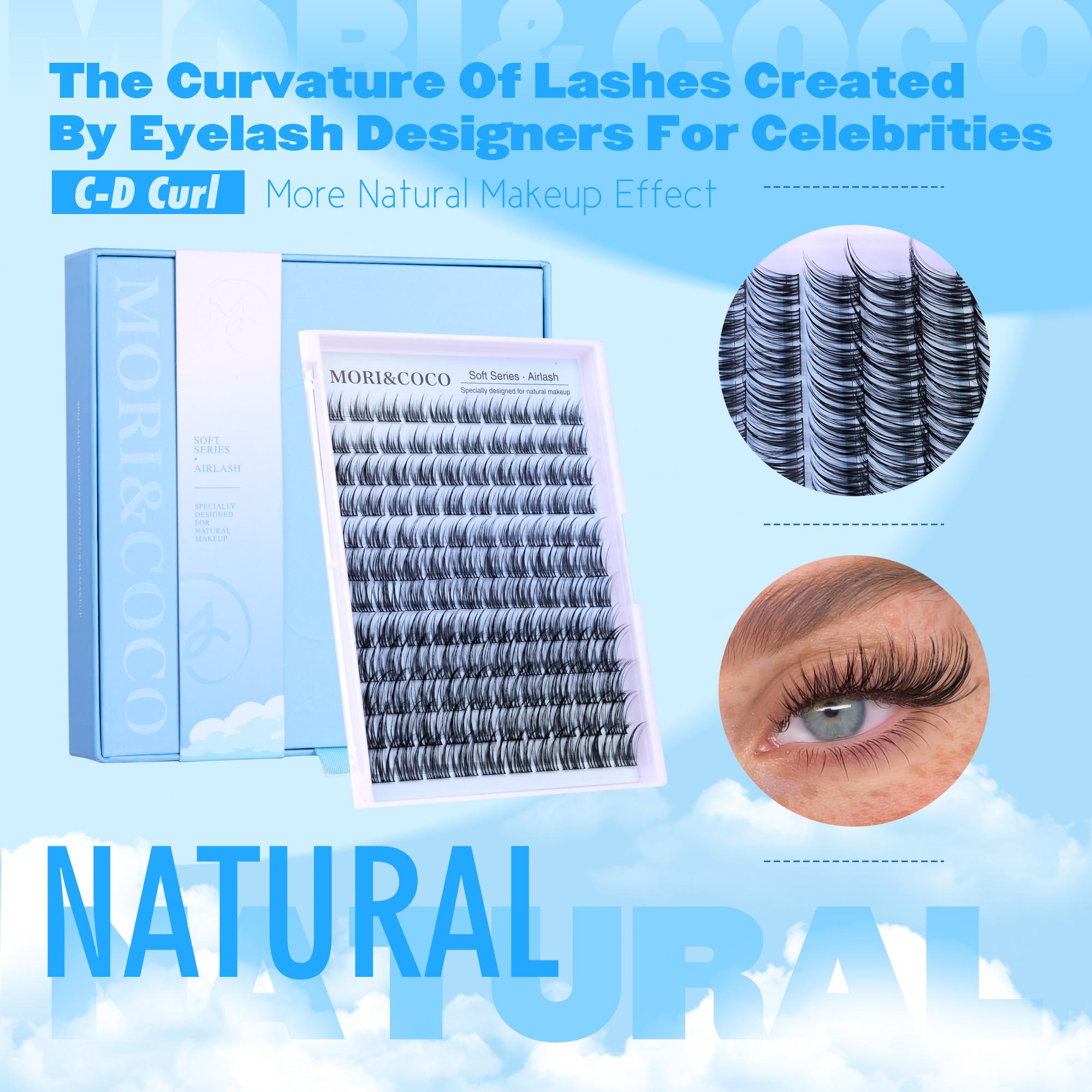 Mori&Coco Natural Airlash Kit with Lash Bond and Seal,Tweezers and Remover for DIY Eyelash at home for Natural Makeup dealsforyoudays