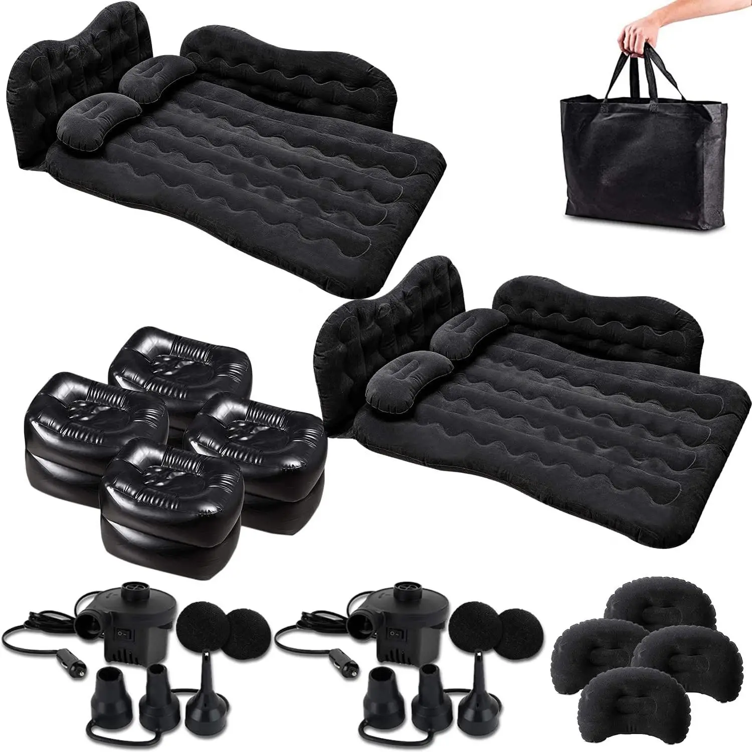 Inflatable Long Back Seat Mattress - 2 Pack