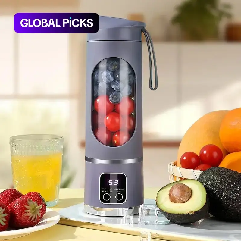 Portable Blender, USB Rechargeable Blender with LED Display for Smoothies and Liquid Diets, Small Juicer Blender, Milkshake Blender, Home Kitchen Appliance