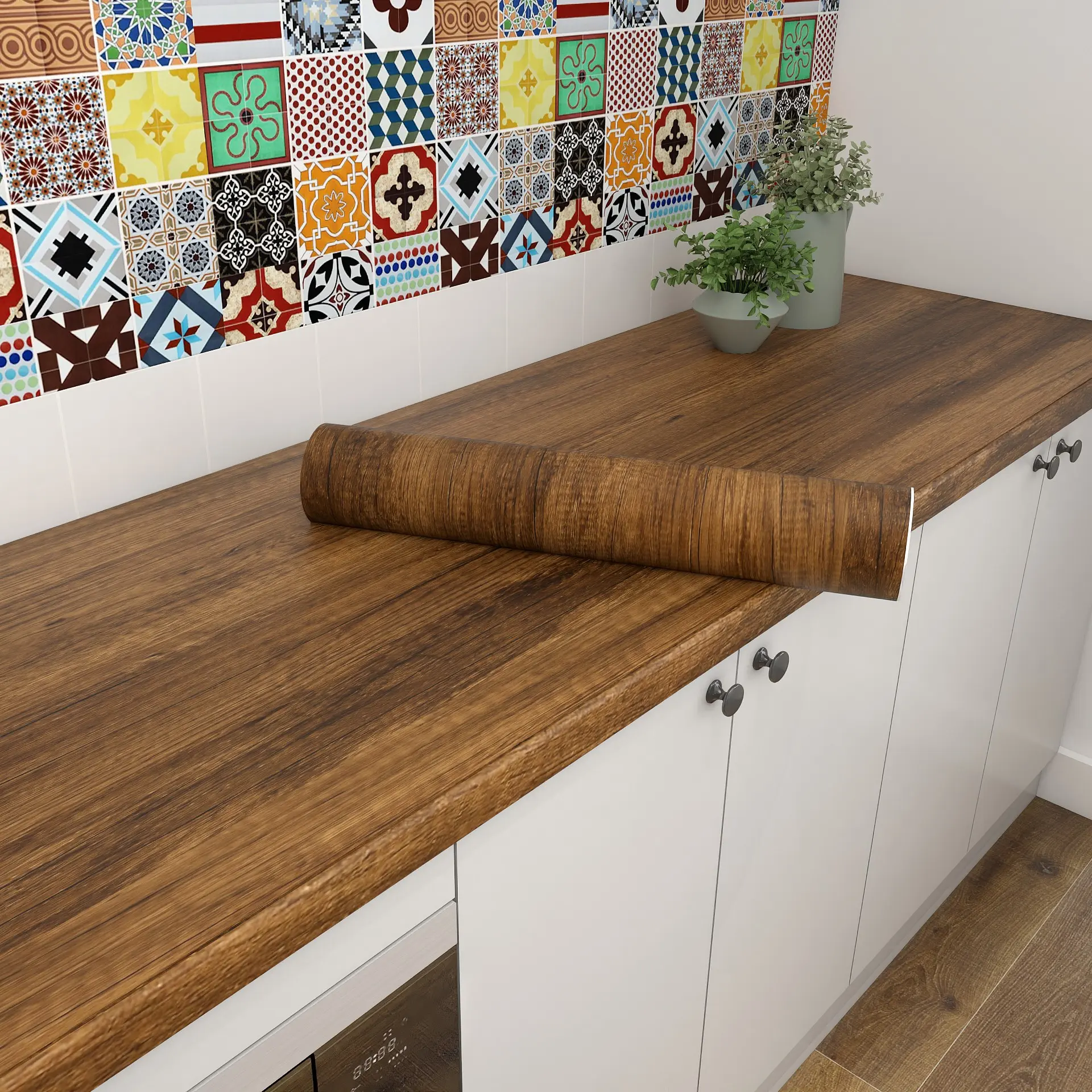 Vintage Wood Grain Vinyl Wallpaper ,Peel and Stick Wallpaper Designs Removable Contact Paper, Self-adhesive PVC Roll for Doors,Wardrobes,Cupboards,Table, Livingroom Bedroom Kitchen Walls, Easy-to-Clean Decorative Film