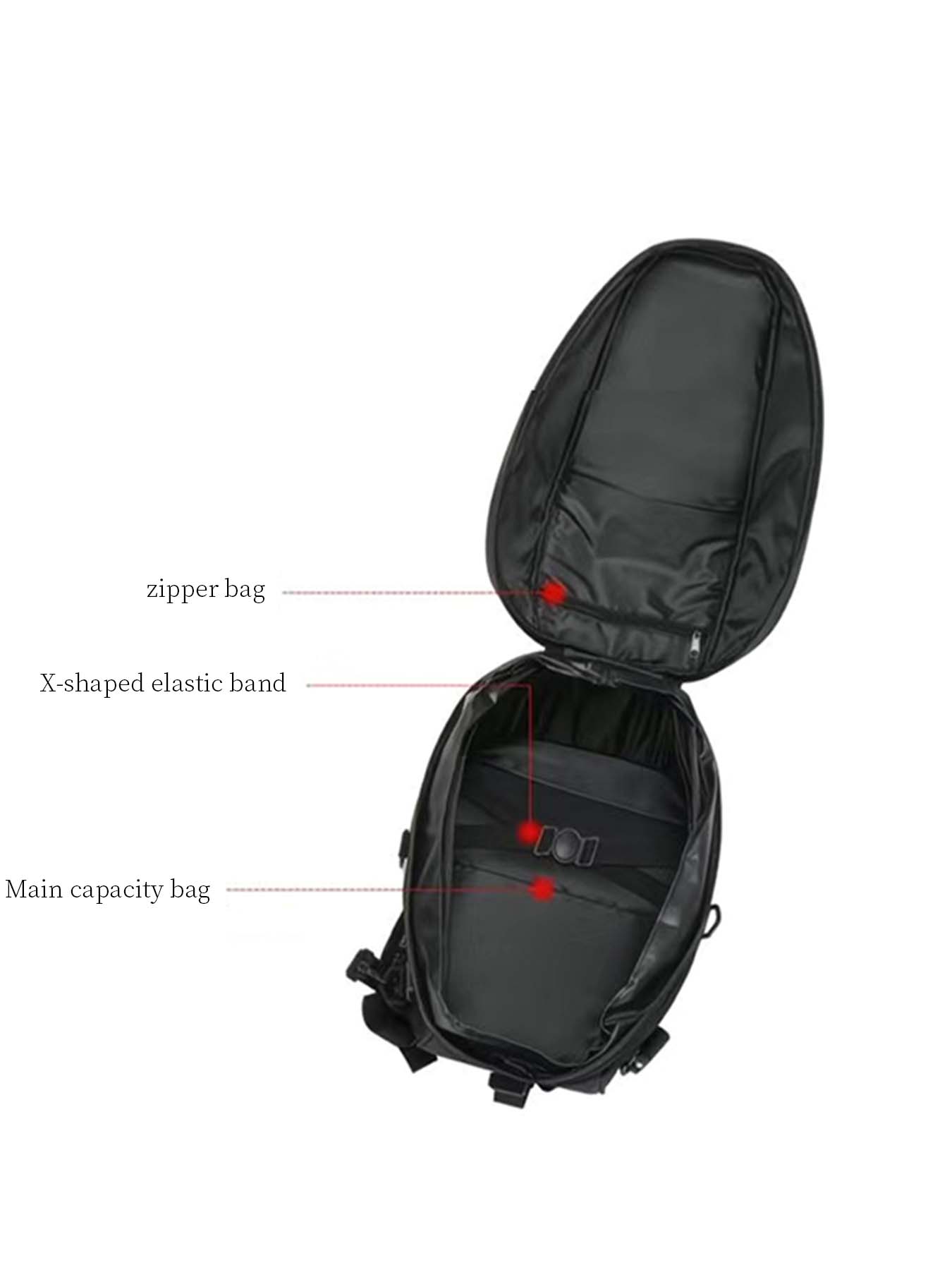 Motorcycle Back Seat Helmet Bag, Large Capacity Riding Travel Backpack, Fashionable Knight Gear, Rear Tail Pack, Dual Shoulder Bag, Motorcycle Accessory, Moto Accessories