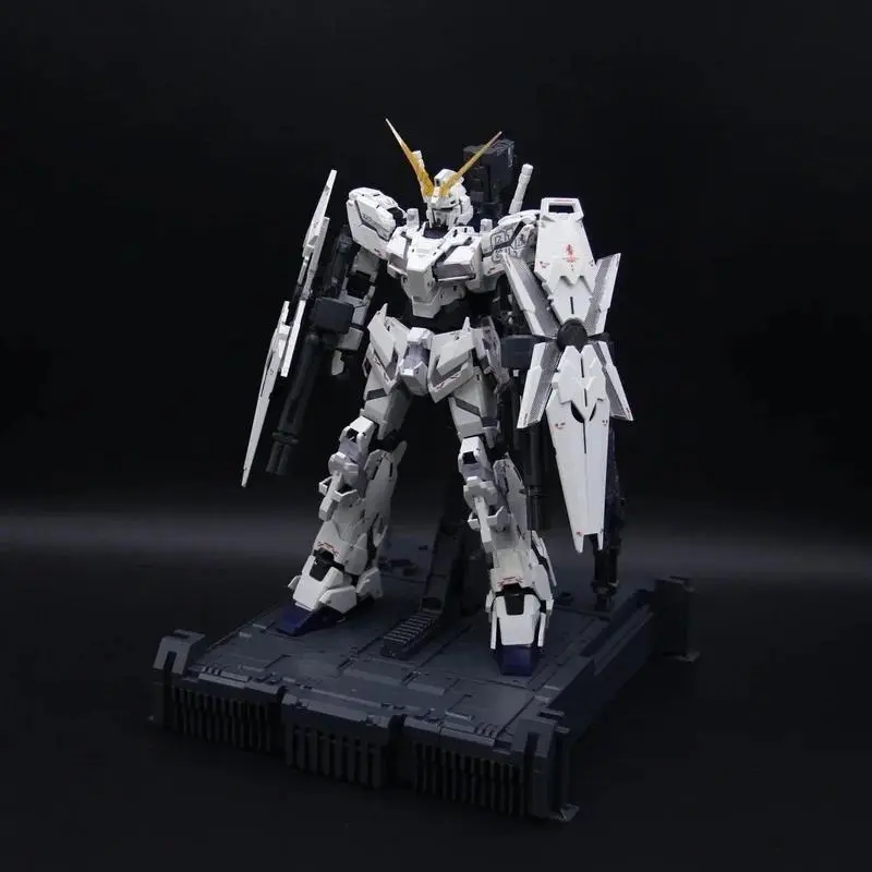 SUPA MGEX 1/100 Unicorn Restored Version Full Set With Led Unit Shield Cage Assembly Model Kit Action Figure Puzzle Toy Boy Gift
