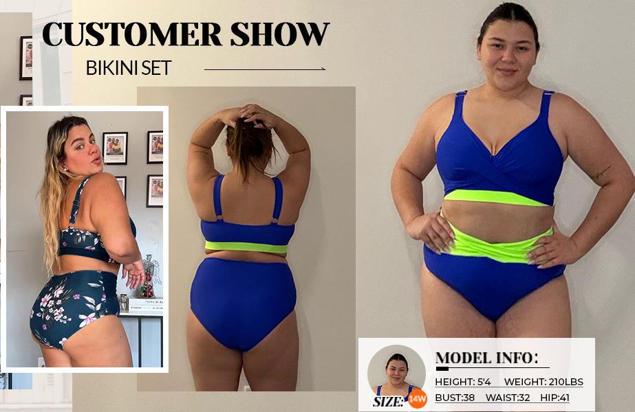 Yonique Women's Plus Size High Waisted Bikini - Two Piece Swimsuit Tummy Control Bathing Suit Twist Swimwear Yonique Women's Plus Size High Waisted Bikini - Two Piece Swimsuit Tummy Control Bathing Suit Twist Swimwear