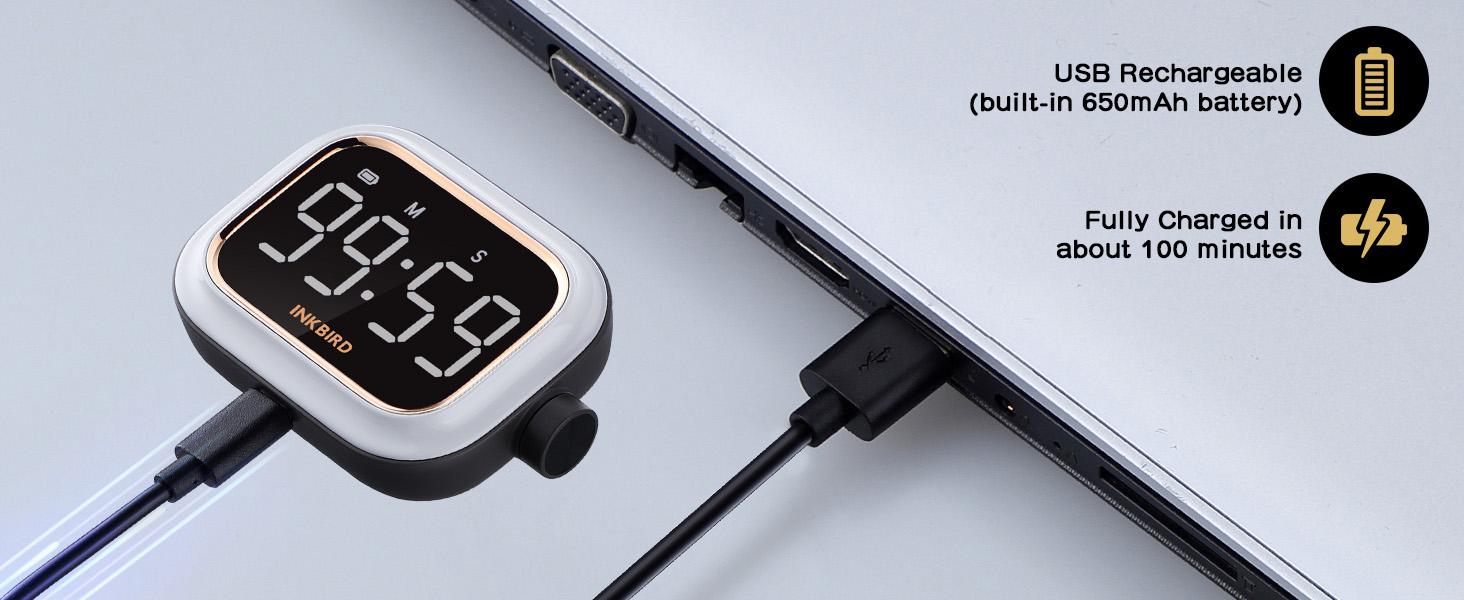 INKBIRD Kitchen Timer, LED Magnetic Timer with Backlit Display Screen, Suitable for Reading, Learning, Fitness, and Cooking, Kitchen Accessories INKBIRD Kitchen Timer, LED Magnetic Timer with Backlit Display Screen, Suitable for Reading, Learning, Fitness, and Cooking, Kitchen Accessories