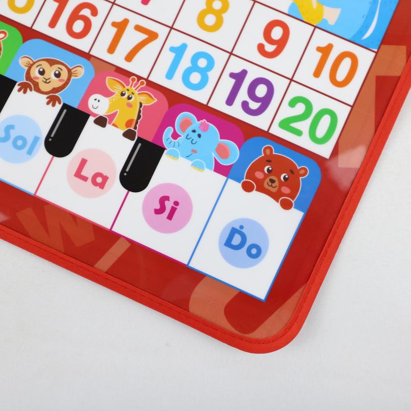 Kids' English-Spanish Alphabet Poster - Fun Bilingual Learning for ABC & Basic Vocabulary with Number Chart, Perfect for Early Education educational language learning toy