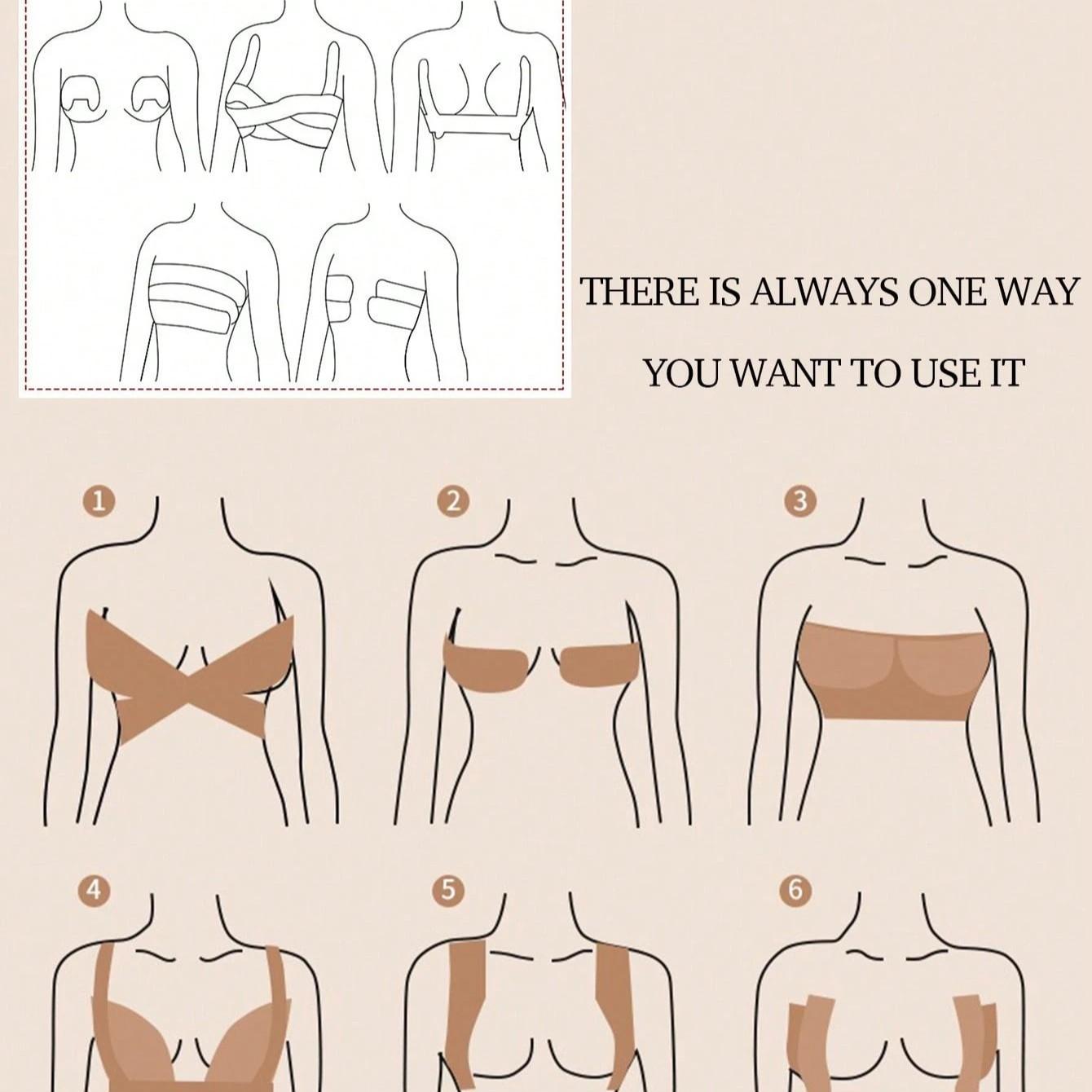 Foldable Bra Straps, Invisible Design, Breast Lifters, Comfortable & Secure Fit, Ideal for Daily Wear, Enhance Your Wardrobe