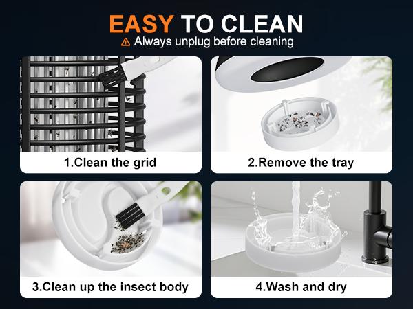 CLEVAST Bug Zapper, UV-Powered Mosquito Zapper – Waterproof & Versatile for Indoor/Outdoor Use