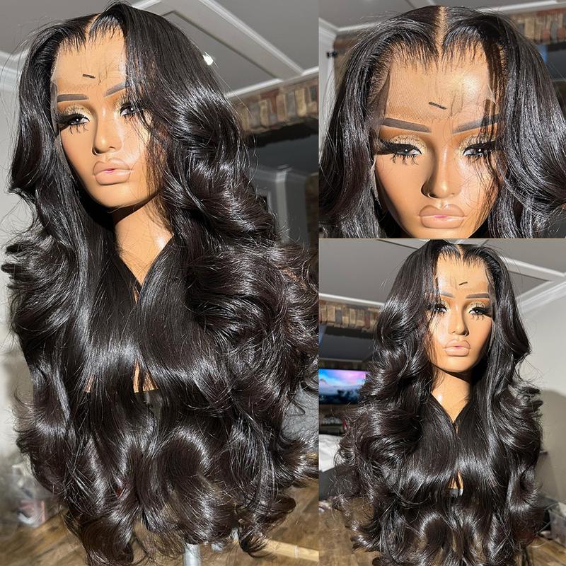 13x6 Body Wave Lace Frontal Wigs Human Hair Brazilian Lace Front Wigs Human Hair Natural Color 180% Density