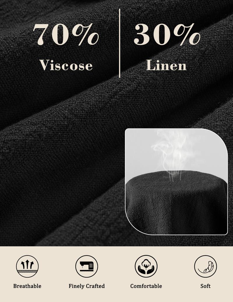 UMIPUBO Shop Womens Linen Pants Casual Wide Leg Pants Summer Palazzo Pants Loose Flowy Beach Pants Drawstring Elastic Trousers Womenswear Womenswear