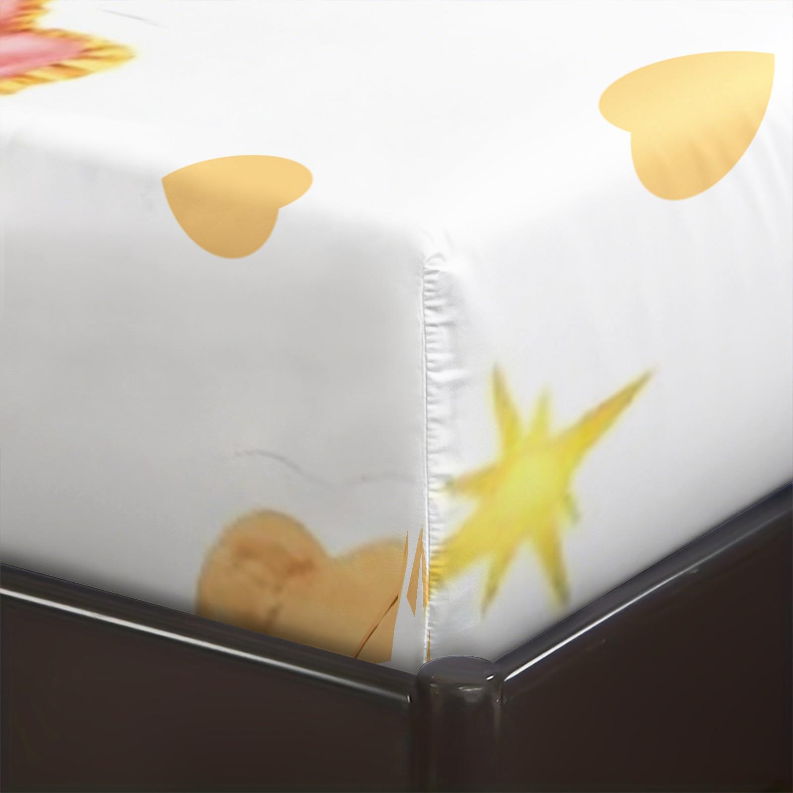 3 Pcs Cute Cartoon Bear Fitted Sheet Set, Kawaii Teddy Bear Microfiber Deep Pocket Kids Bedding, Ideal Gift for Bear Lovers and Children