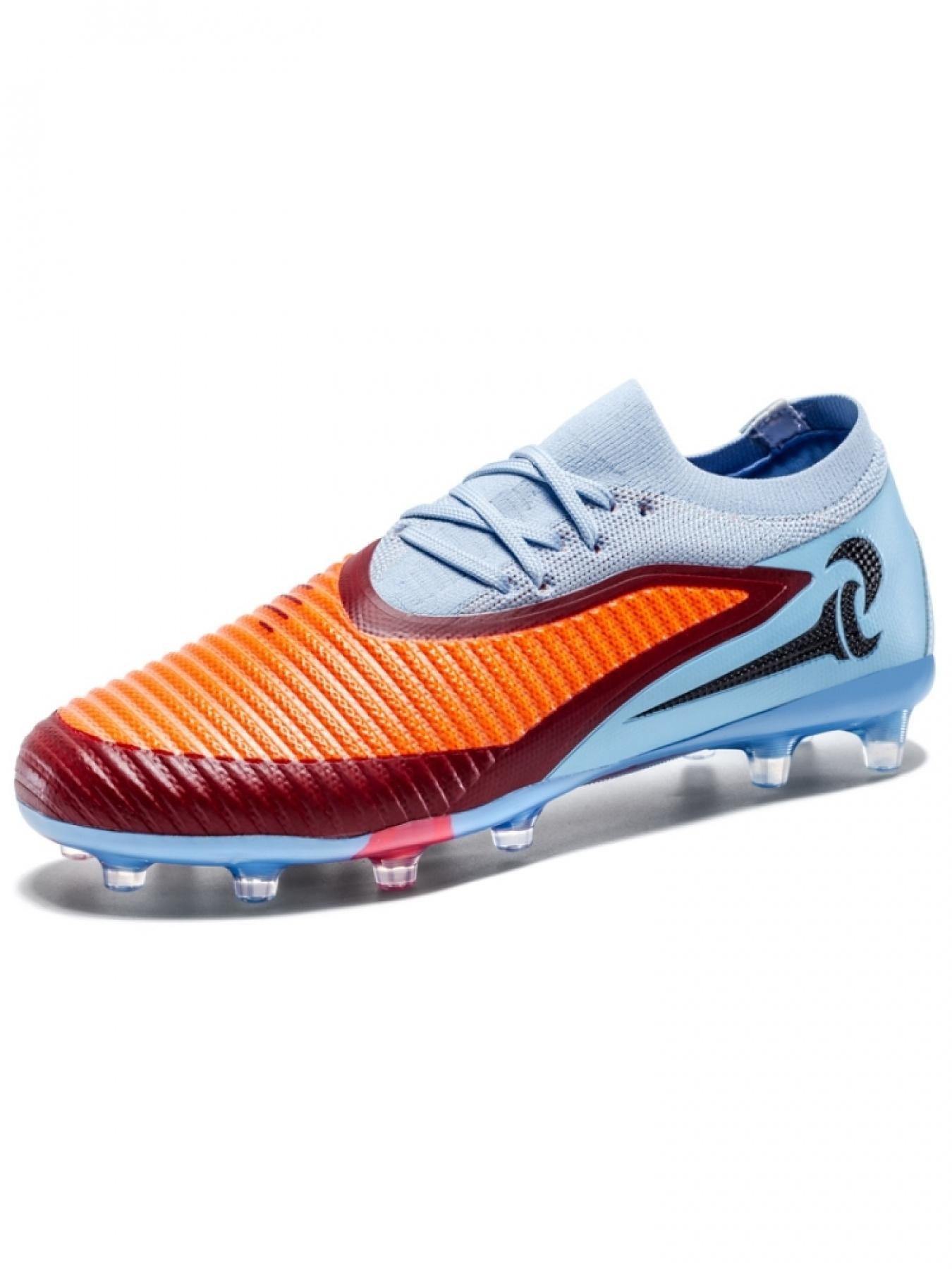 1 Pair Unisex Professional Football Shoes TPU Long Studs Crystal Outsole Seamless Upper Fast Direction Change Precise Ball Control For Match Training