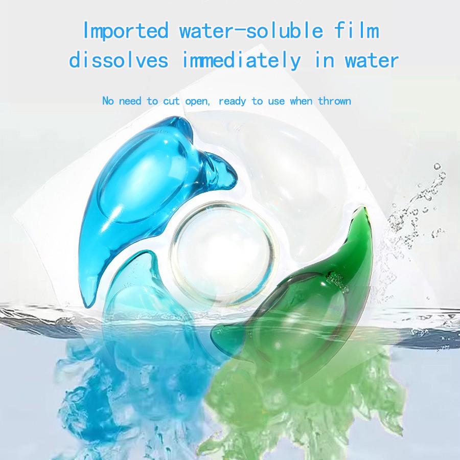 5-in-1 Blue Ocean Laundry Pods, 30 Pods/Box, 80 Pods/Bucket, Net Weight 12g per pod, Softens and prot clothes and colors, Powerful stain removal, Antibacterial and anti-mite, Cleans and leaves fragrance, Laundry Tools and Accessories