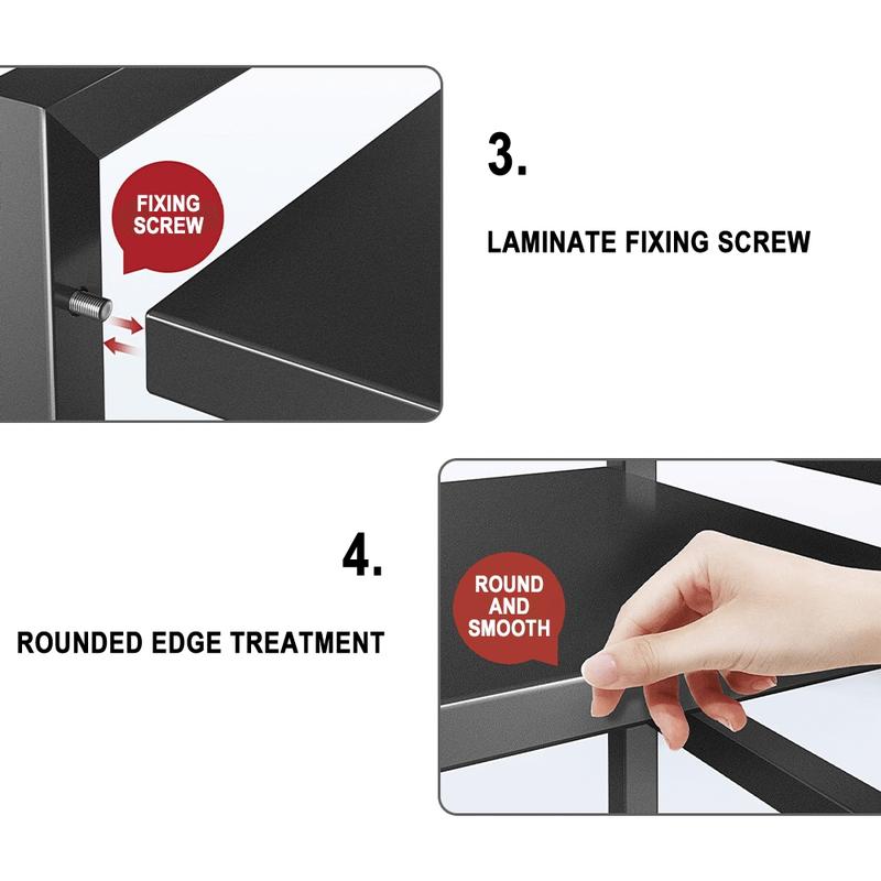 Extendable Metal Microwave Rack, Vertical Countertop Organizer, for Toaster/Air Fryer/Rice Cooker, Easy to Install, Space-Saving Kitchen Appliance Storage Rack