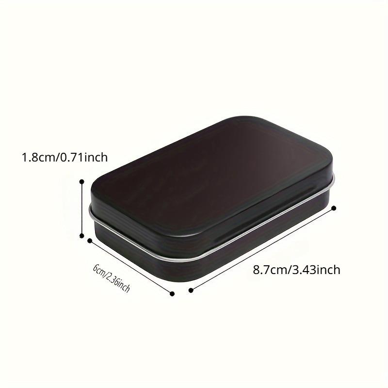 12pcs Metal Rectangular Storage Tin Box, Mini Portable Empty Hinged Tin, Small Storage Container & Home Organizer, For Storage Drawing Pin Candies Jewelry Crafts, Home Organizer, Durable Metal Box
