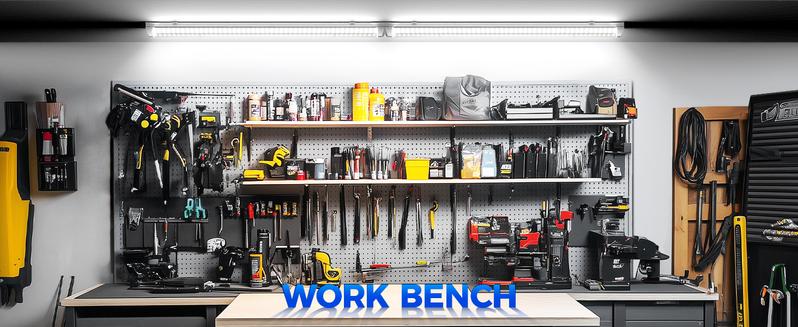 Barrina T8 LED Shop Light 2ft, 20W 3000LM 5000K, T8 LED Light Fixture, Linkable Shop Lights for Room, Garage, Workbench, Warehouse, 2 Packs