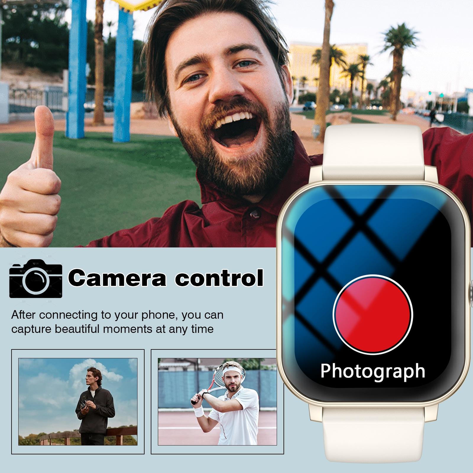 Smart Watch with Wireless Calling & Multi-Sport Mode, Call Reminder, Sms Alerts, Compatible with iPhone & Android Devices