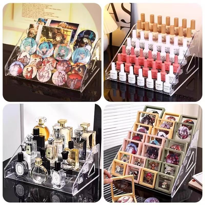 5 Layer Multi-Layer Perfume and Cosmetic Storage Box, Makeup Organizer Box, Beauty Organizer Box, Staircase Rack Organizer for Vanity Table, Bathroom Countertop, Space-Saving Design, Multifunctional Storage Solution, Cosmetics Organizer Storage