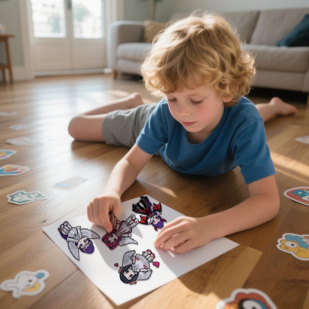 Cute Demon Hunters 3 Girls Group Cartoon DIY Dress-Up Stickers, Movable ...