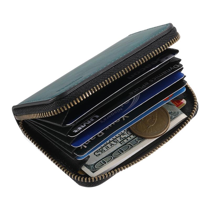 Denior |  RFID-Blocking Zipper Wallet with Multiple Card Slots | Faux Leather | Strong Magnetic Attachment to Phone | Secure ID & Credit Card Holder | Sleek Brown Design | Perfect Gift for Men on Valentine's, Father's Day & More, Card Holder Wallet