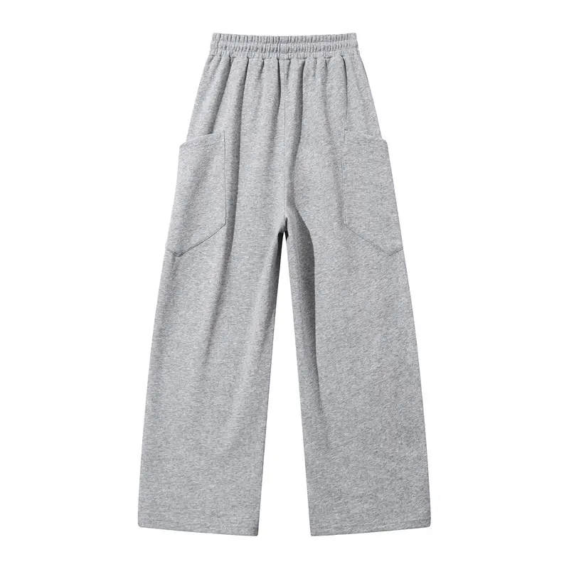 3/2/1-piece; men’s loose casual wide-leg sweatpants with multiple pockets, made from a cotton blend fabric, street-style design featuring an elastic waistband and adjustable drawstring; menswear; suitable for everyday wear, commuting, an