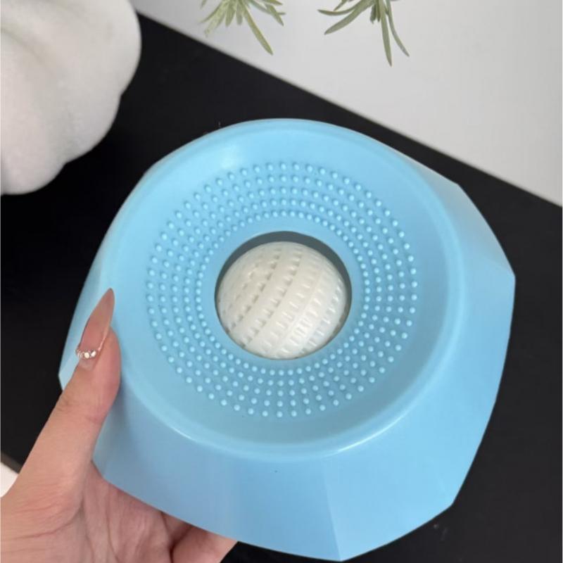 This interactive silicone slow feeder bowl for large dogs and cats features a licking surface and puzzle ball to slow eating, relieve coughs, and reduce anxiety.Includes replacement balls for extended use and lasting durability. enrichment pet buttons