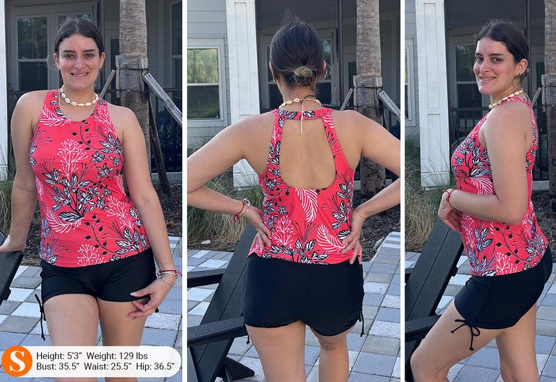 Holipick High Neck Tankini Top Bathing Suit Tops for Women Tummy Control Tank Tops Swimsuits Holipick High Neck Tankini Top Bathing Suit Tops for Women Tummy Control Tank Tops Swimsuits