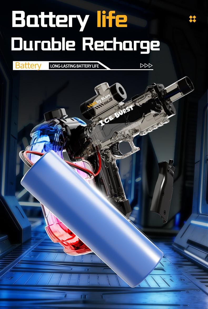 Electric Water Gun with LED Light, Automatic Squirter, Dazzling Outdoor Playtoy for Boys & Girls, Ideal Summer Accessory Electric Water Gun with LED Light, Automatic Squirter, Dazzling Outdoor Playtoy for Boys & Girls, Ideal Summer Accessory