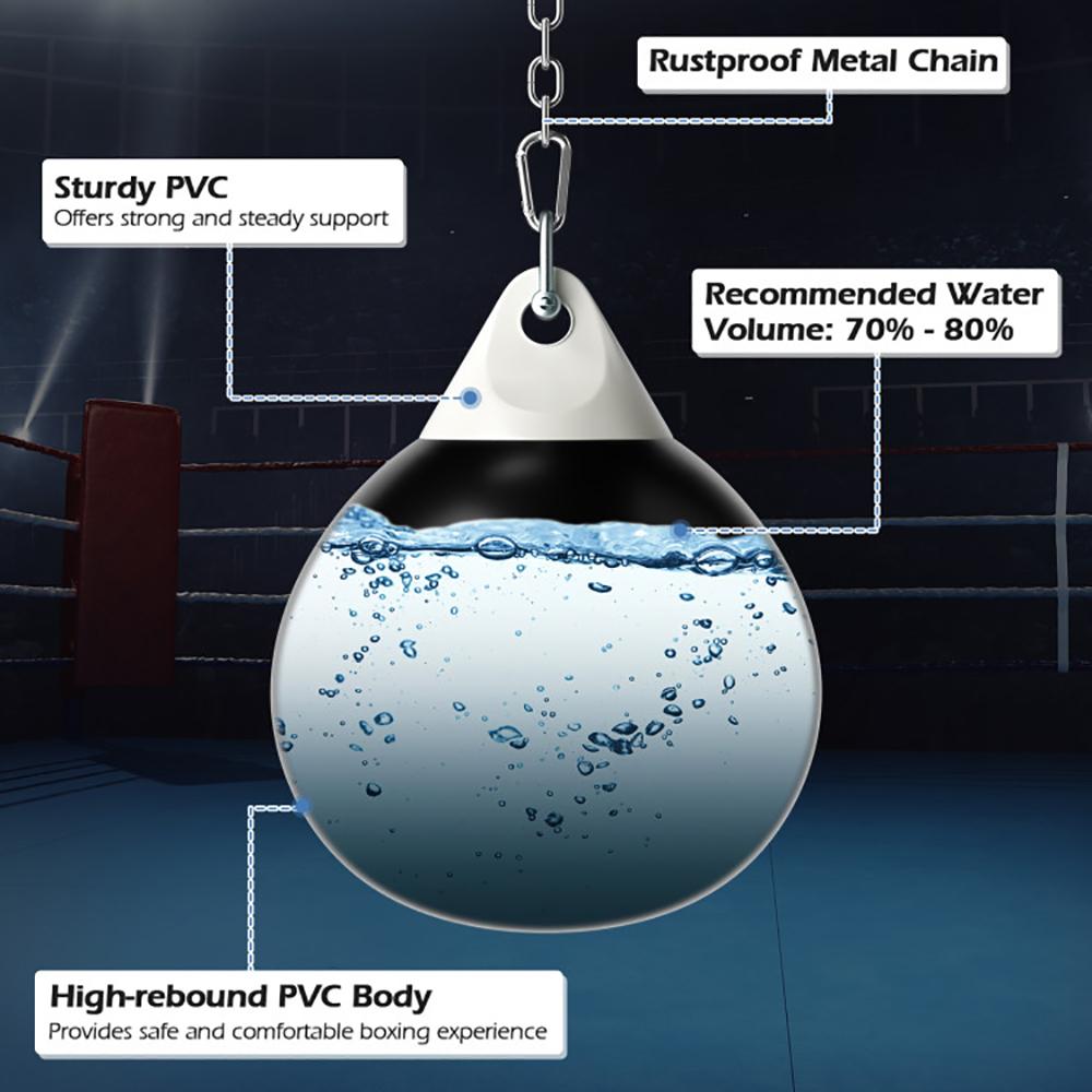 Water Punching Bag Hanging Heavy Bag Adjustable Weight Boxing Bag with Chain Home Gym MMA Training Equipment Perfect Gift for Men/Fathers Day