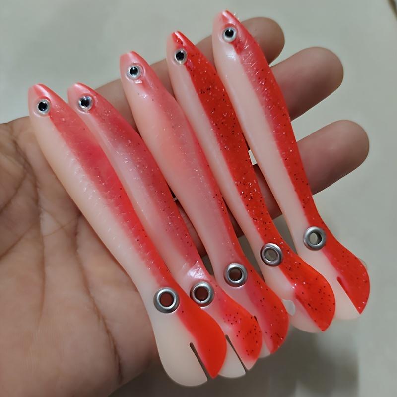 7cm/10cm 5pcs Mud Loach Bionic False Bait Roadside Throwing Tail Fish Soft Bait Freshwater Pufferfish Bass Black Fish Catfish Soft Insect Soft Fish Bait