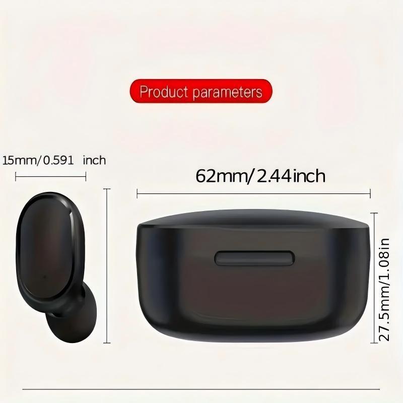 Wireless In-ear Design Earphone, Wireless Bluetooth-compatible Headphone, Noise Cancelling Headphone for Mobile Phone, Portable Mini Earbuds with Charging Case