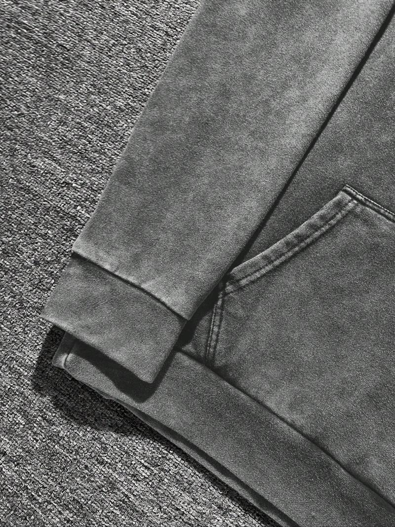 Men's hooded sweatshirt fashion trend casual hoodie, street Y2K heavy metal print men's autumn and winter wear