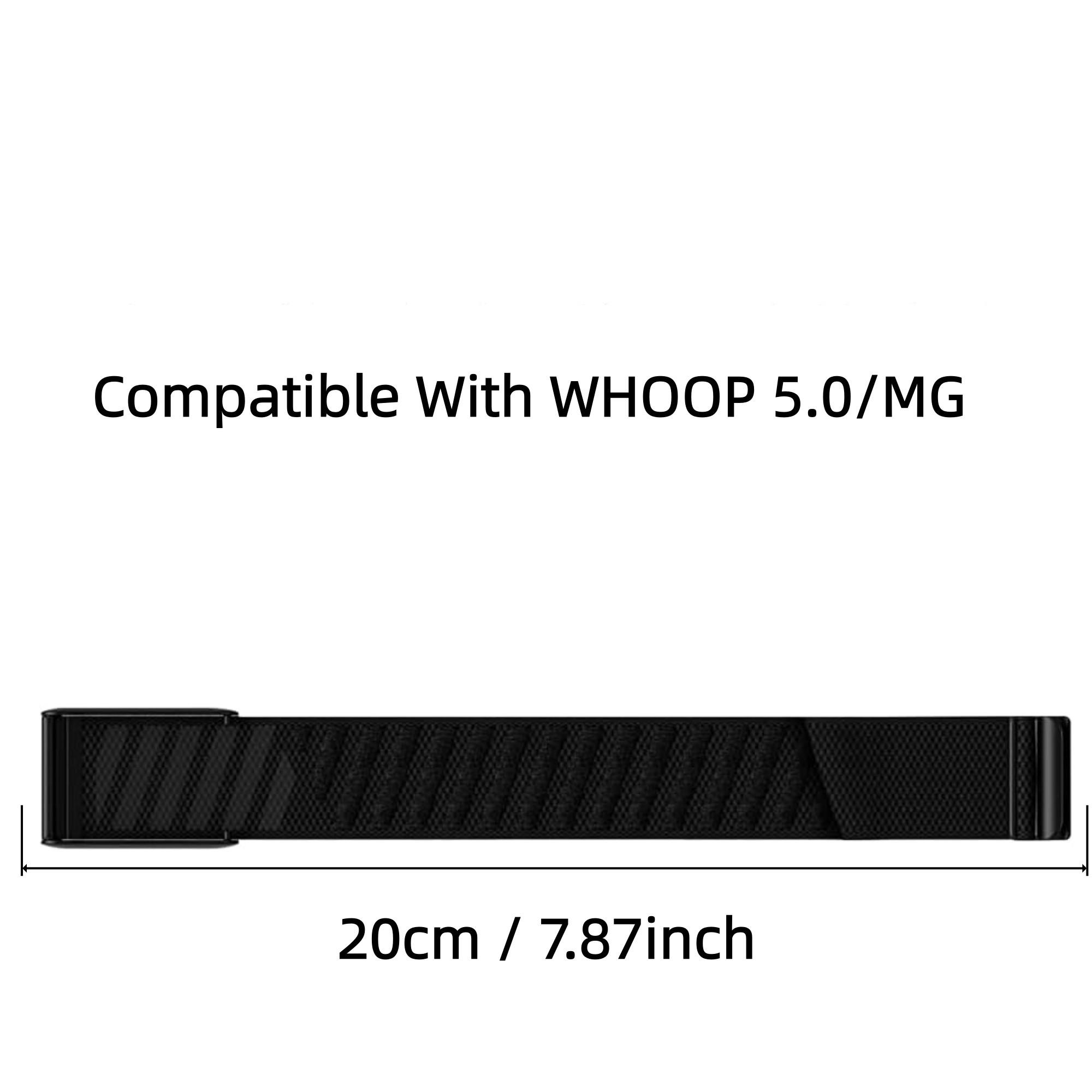 Nylon SuperKnit Sport Strap Wearable Suitable for WHOOP 5.0/MG Men's and Women's Straps - Soft, Breathable, Comfortable, Adjustable Strap Replacement - Not Compatible with 4th Generation