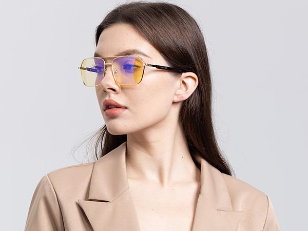 KALIYADI Vintage Blue Light Blocking Glasses, Ideal for work study and gaming relieves eye strain UV protection(AN28) KALIYADI Vintage Blue Light Blocking Glasses, Ideal for work study and gaming relieves eye strain UV protection(AN28)