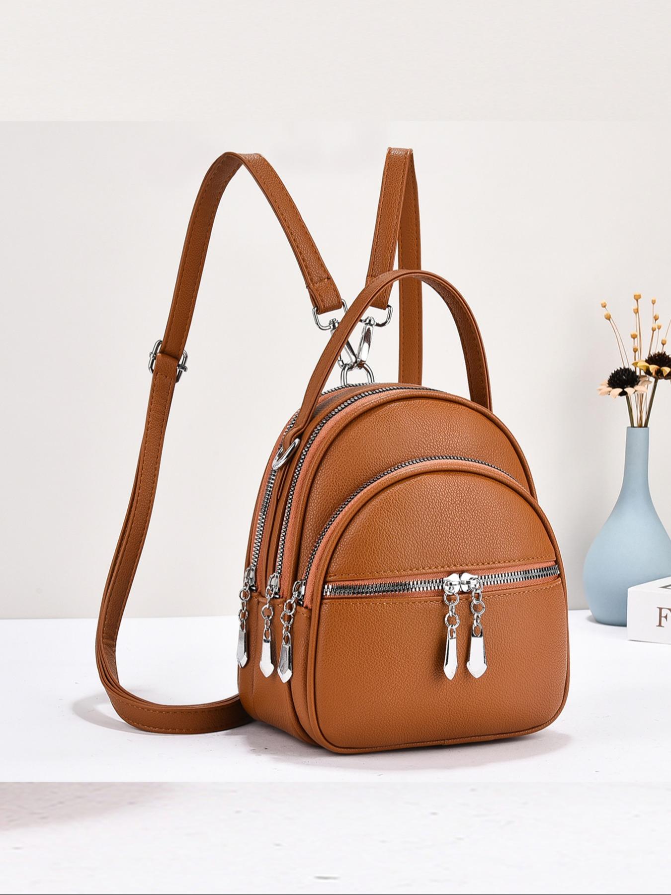 New Simple Women's Backpack Classic Elegant Fashion Durable Easy Carry Versatile Casual All-Seasons Large Capacity Suitable for Travel Shopping