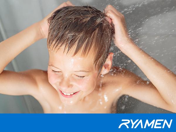 Ryamen Dual Shower Head Combo, 8'' High Pressure Rain/Rainfall Shower Head,5 Settings Adjustable Handheld Showers,with 15" Height Adjustable Slide Bar,Holder/Hose, Angle Adjustable, high pressure showerhead，tiktok shop showerhead