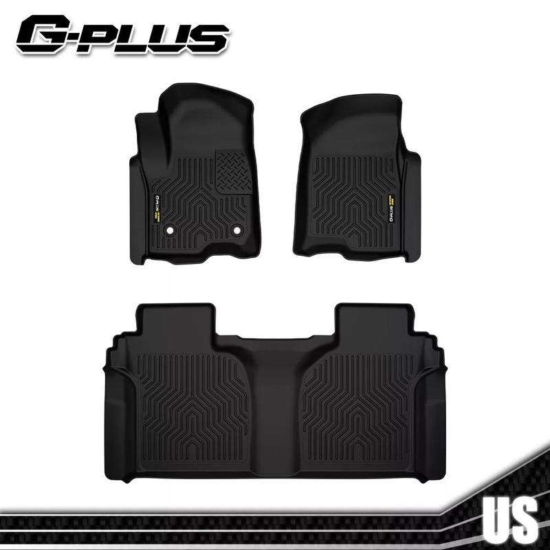 TPE Floor Mats Liner Fit For 2007-2024 Silverado Sierra 1500 2500HD 3500HD Crew Cab,All Weather Floor Mats Rubber Liners,Waterproof Anti-slip Durable Floor Mats