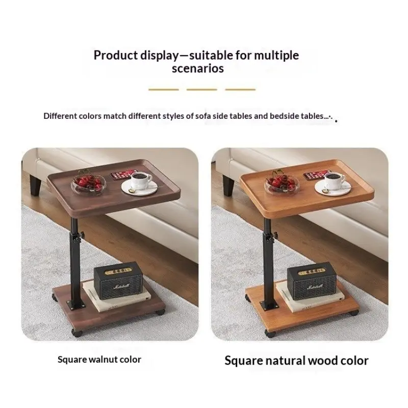 Creative Movable Lift Corner Table, Multi-functional Sofa Side End Table, Simple Mini Coffee Side Table for Bedroom, End Side Tables