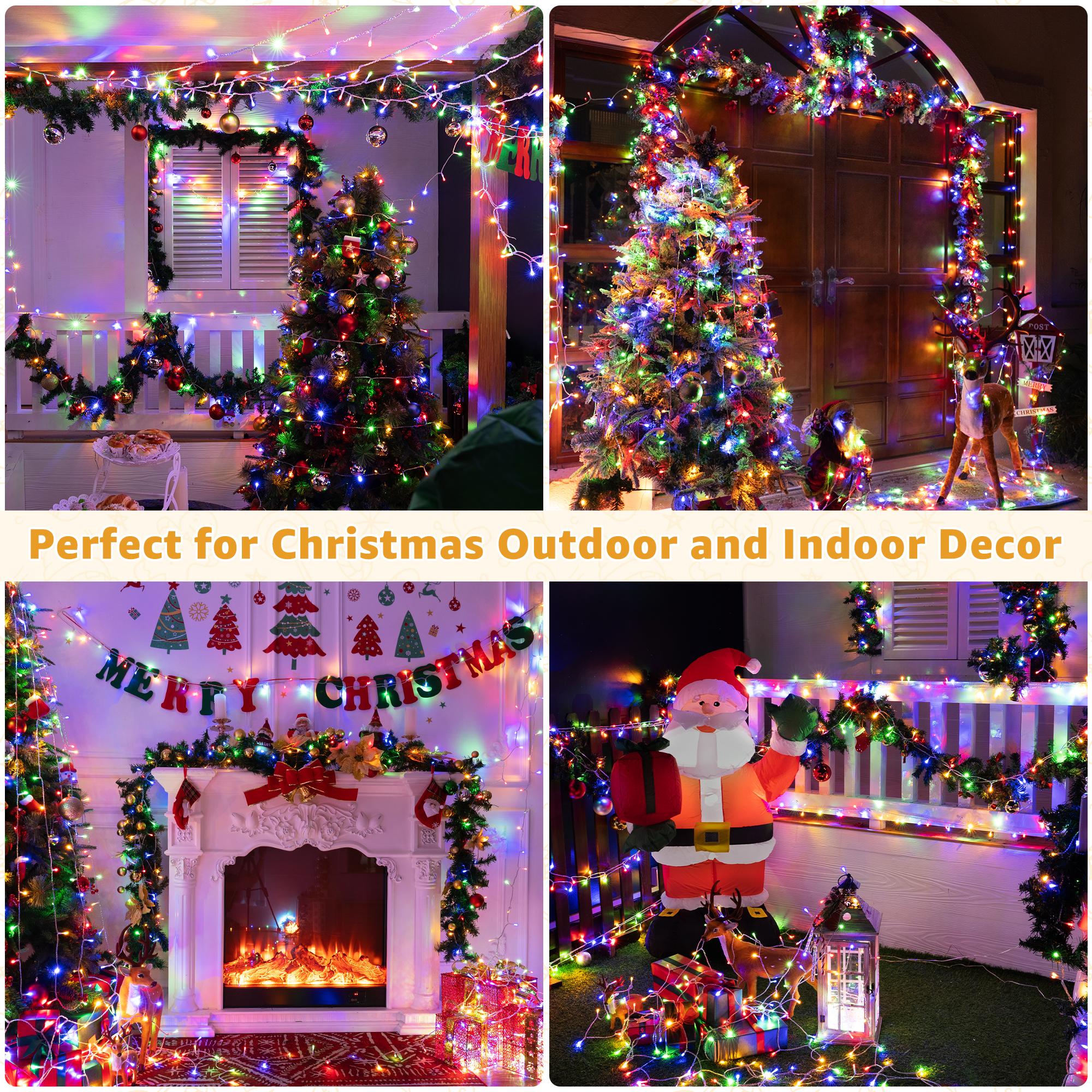 Ollny 262FT Fairy Lights, 800 LED Plug in Christmas Lights, 8 Modes Waterproof Outdoor String Lights with Remote for Wedding Birthday Party Indoor Room Decorations