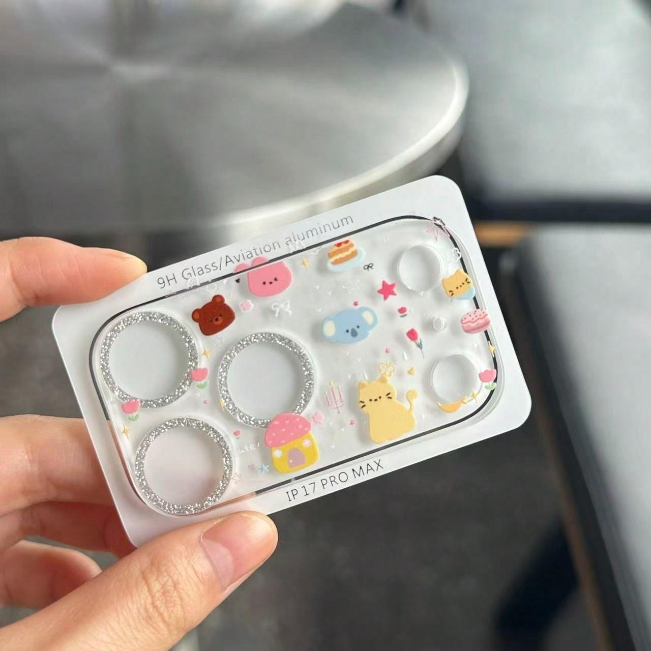 Cute Cartoon Pattern Camera Lens Protector Cover Perfect Fit for iPhone 17 Pro Max, Protective Anti-Dust Scratch Resistant HD Photography Smartphone Case Accessories
