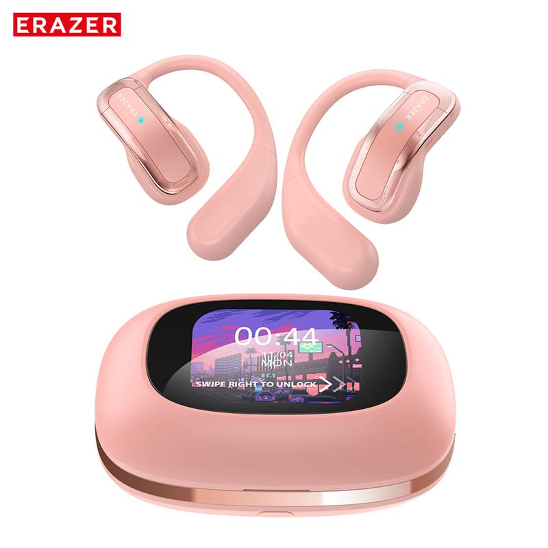 ERAZER XP3 Open Ear Earphones,OWS Wireless Headphones,Bluetooth Earbuds,Auriculares support Full Color Screen Display Charging Case Headsets with Mic