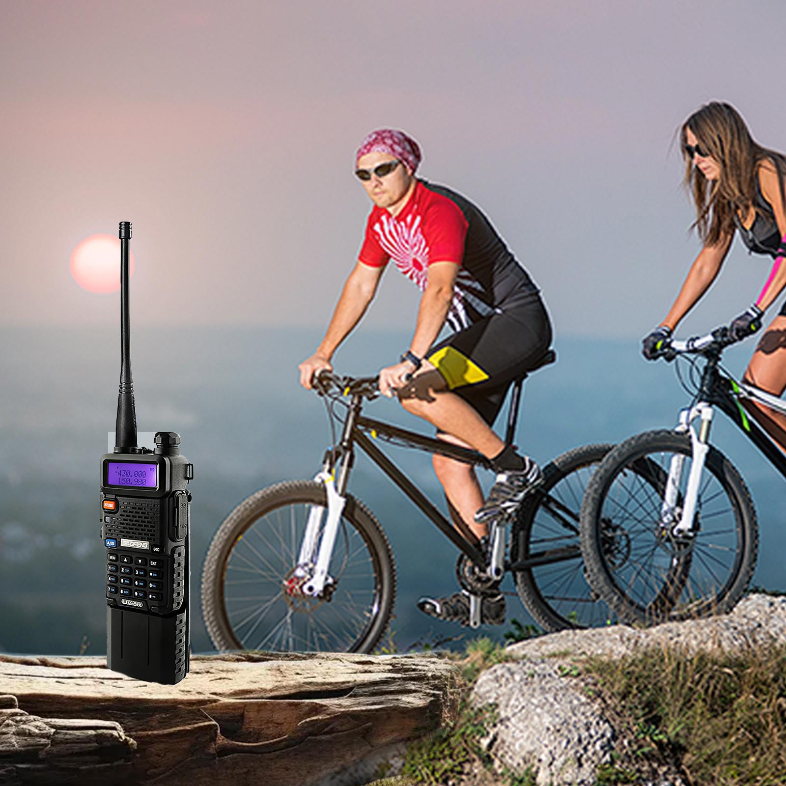 2PCS Baofeng Radio UV-5R Ham Radio Long Range Handheld radio 3800mAh Extended Battery RechargeableTwo Way Radio Walkie Talkies for Adults with Earpiece, USB Charger, Audio Products (Black, Full Kits)