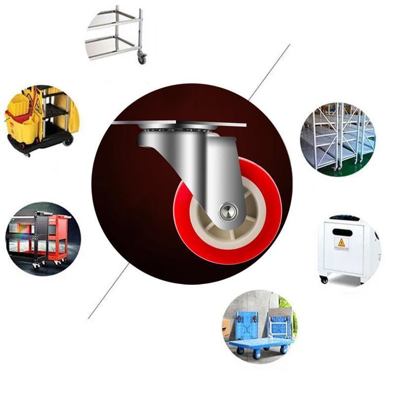 1.5 Inch Furniture Rotating Wheels, Universal Casters, Swivel Wheels, Rubber Wheels, Suitable for Hand Trucks and Flatbeds, Durable and Smooth Rolling