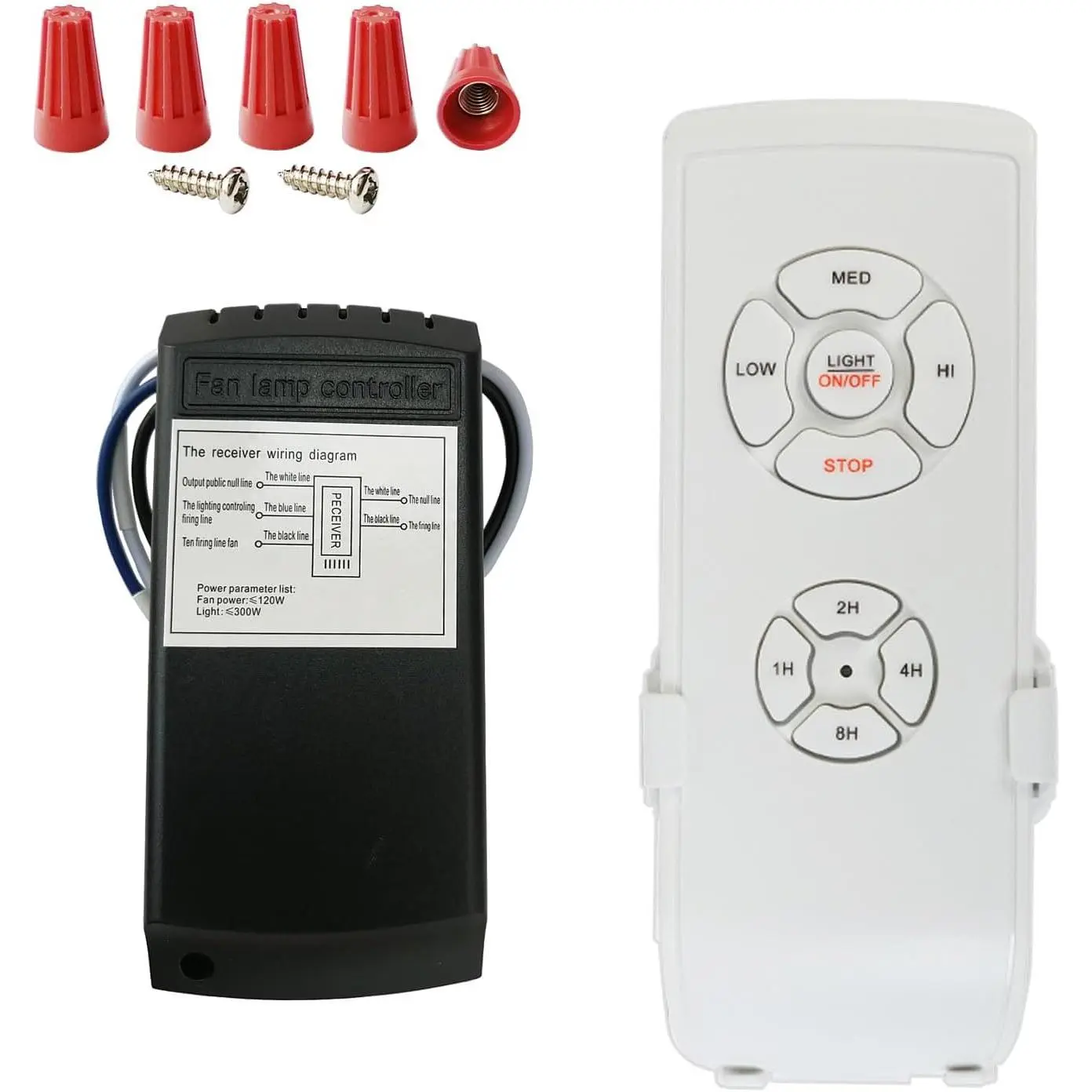 Ceiling Fan Remote Control Kit, Fan Speed,Light & Timing 3 in 1  Remote Control for Ceiling Fan Light, Fit for Honeywell Westinghouse Hunter and