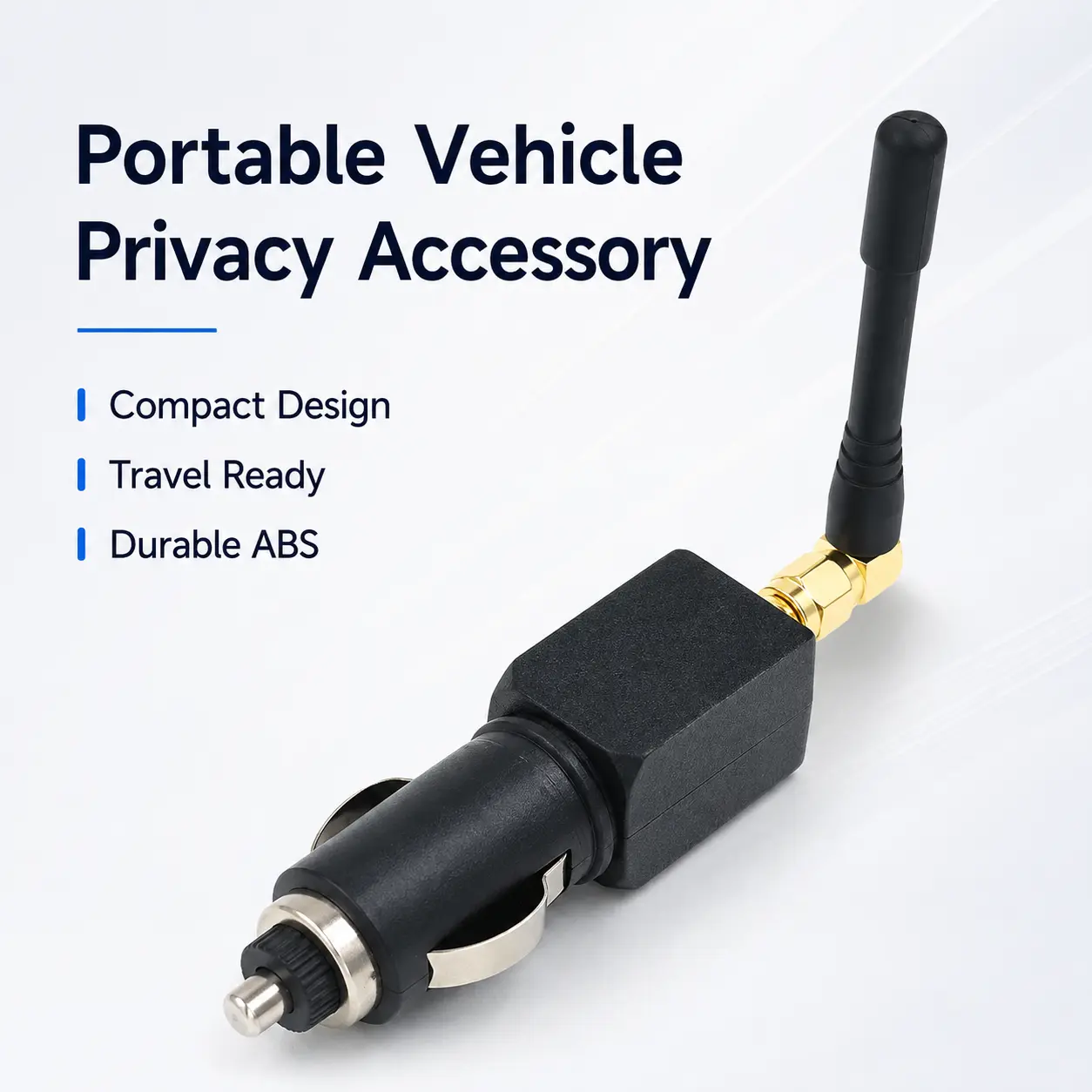 Portable Vehicle Privacy Protection Accessory, Compact Anti-Tracking Storage Device for Car and Travel Use, Durable Black ABS Design for Indoor, Outdoor and Everyday Automotive Privacy Applications