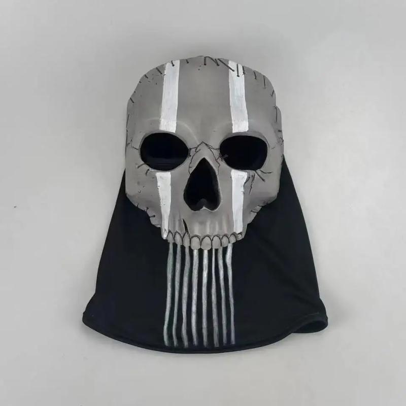 AQzxdc Airsoft Cod 19 Night Raid Ghost Cosplay Full Set of Equipment Ghost Tactical Mask Tactical Vest & Hemlet Set for Halloween Cosplay Party Full Set of Ghost Suits, Masks, Cosplay Props Patellaband Tactical Accessories Womenswear Clothes Costumes