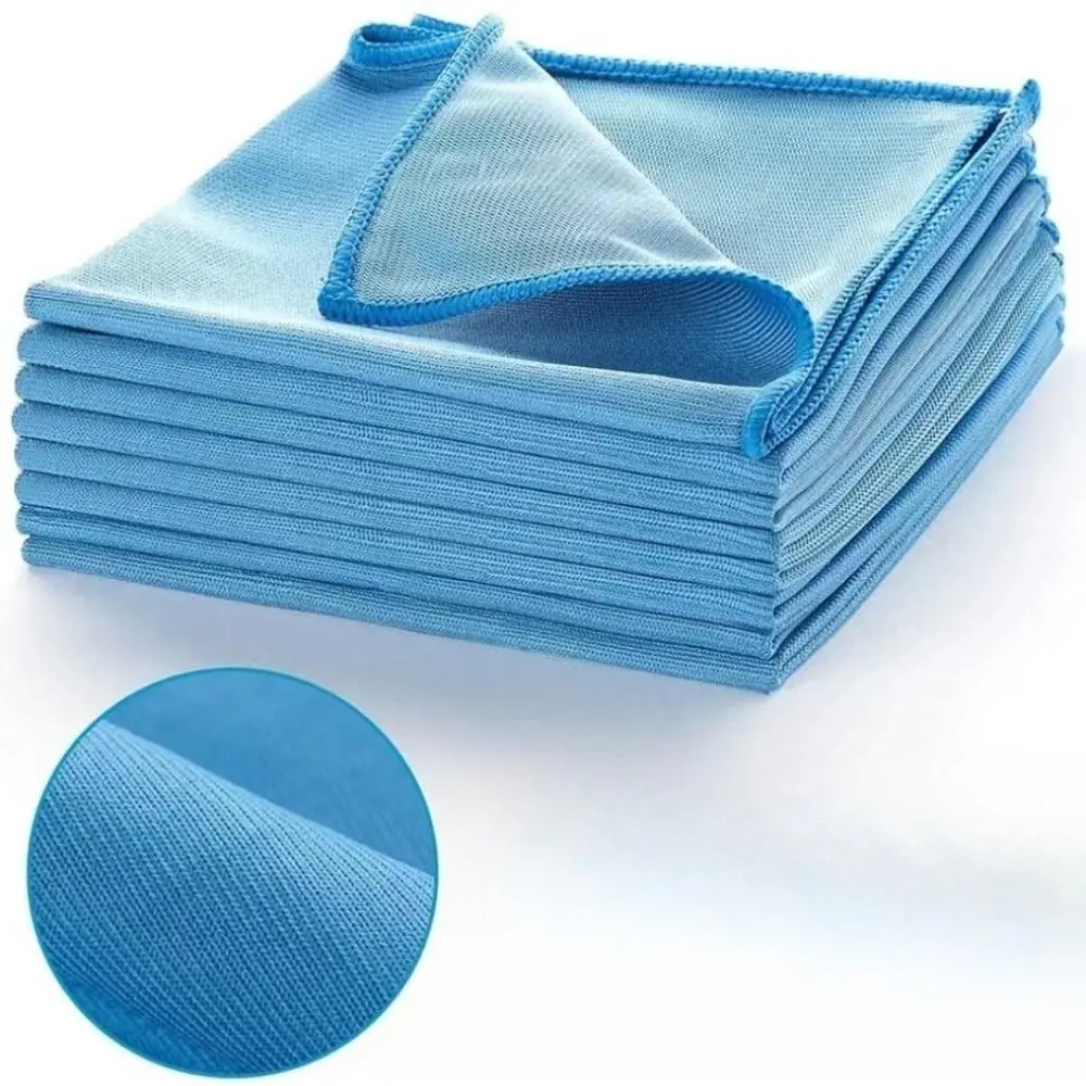 Microfiber Glass Cleaning Cloths, Lint Free Absorbent Window & Mirror Towels, Streak Free Polishing Rag for Glasses, Tableware & Household Cleaning