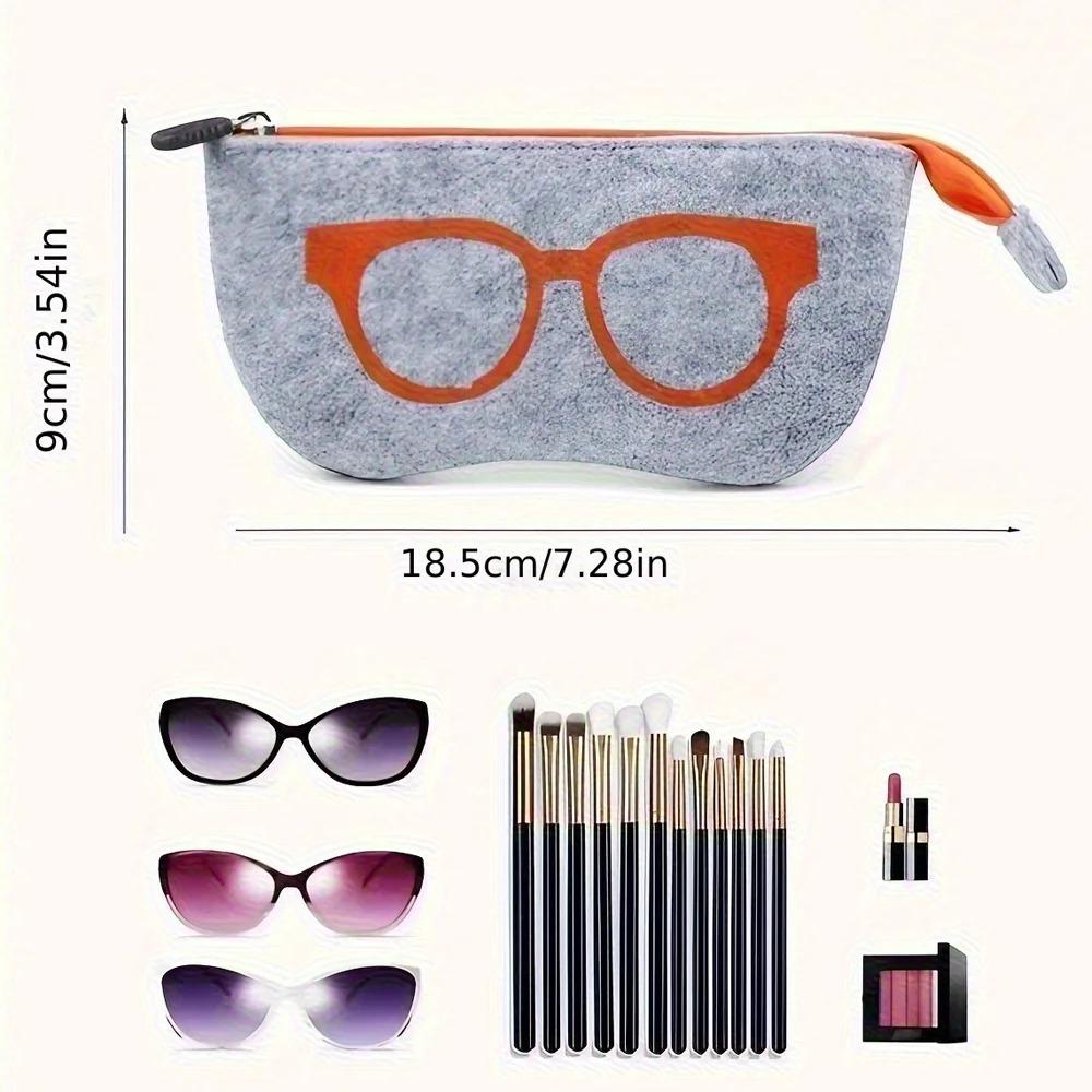 Multi-Function Storage Bag Portable Makeup Pouch & Glasses Case, Minimalist Zippered Organizer for Travel & Home, Dual-Use Cosmetic & Eyewear Holder, Lightweight & Durable Toiletry Pouch, Compact Makeup Bag