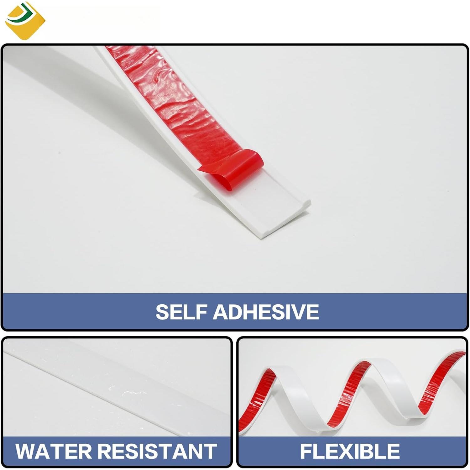 Peel and Stick Trim, 0.8 in x 10 Ft  Molding Trim for Walls, Mirror Frame,Baseboard, Flexible & Self-Adhesive Trim White(Paintable)