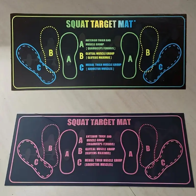 Anti-Slip Squat Training Mat Set, Durable Gym Floor Mats for Home & Gym Use, Home Gym Accessory, Fitness Workout Accessories